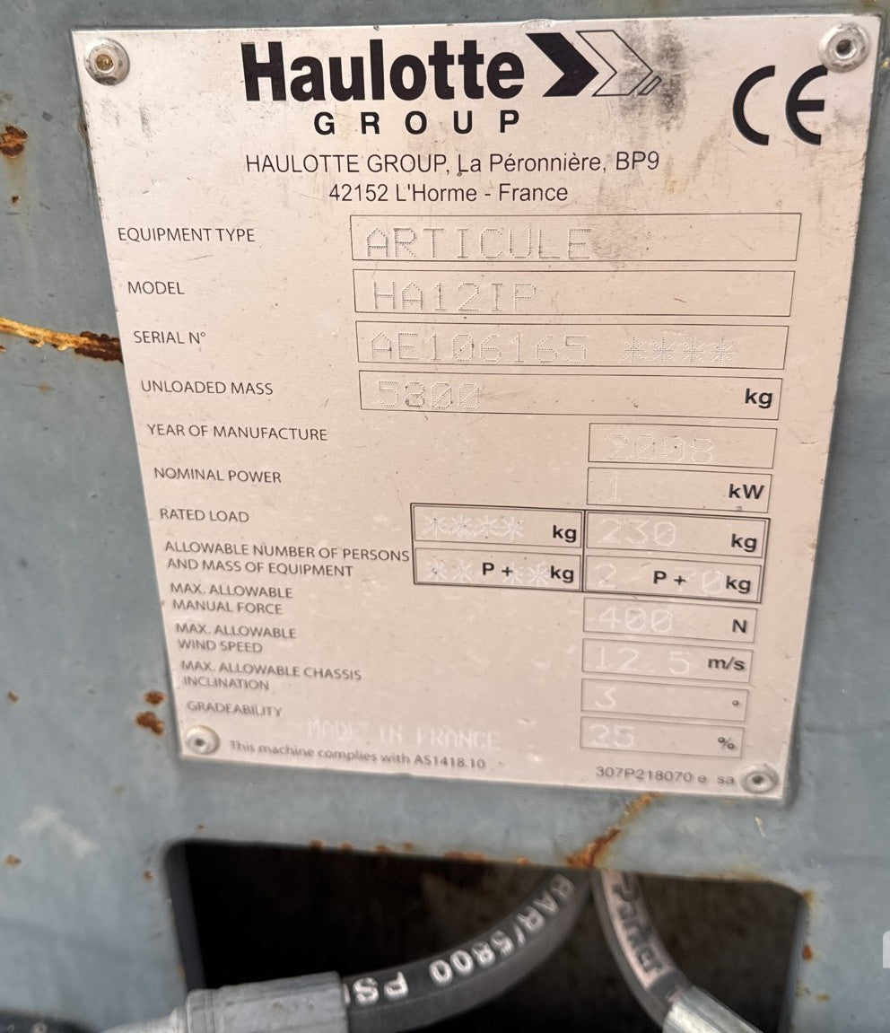 Haulotte ha 12 ip ♻️