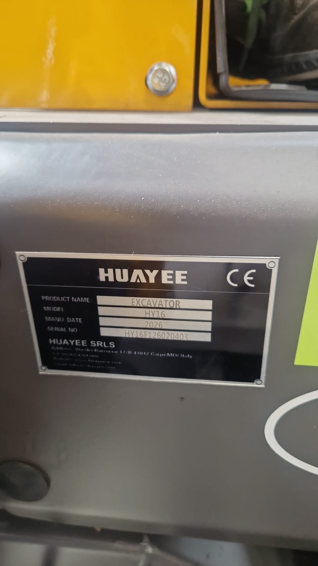 Mini escavatore Huayee 16q