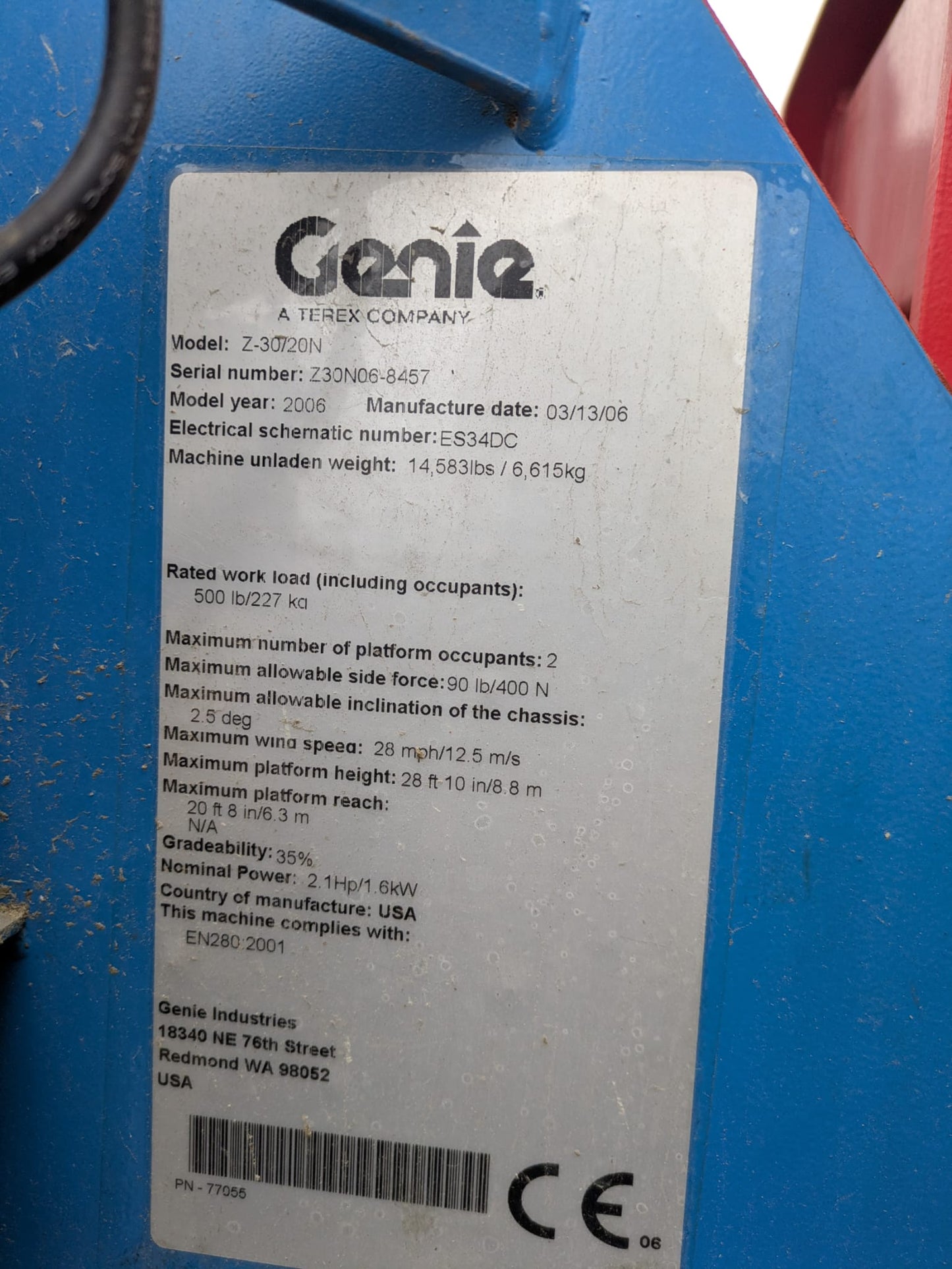Genie Z34/20 elettrica